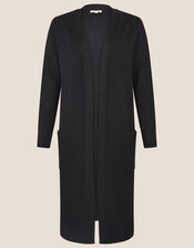 Longline Coatigan, Black (BLACK), large
