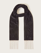 Sequin Fringe Scarf, , large