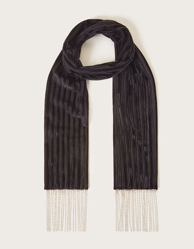 Sequin Fringe Scarf, , large