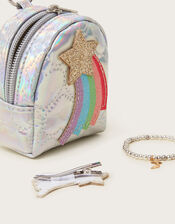 Rainbow Star Purse and Hair Set, , large