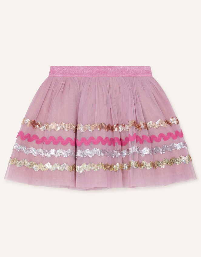 Disco Sequin Wave Skirt, Pink (PINK), large