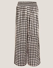 Geena Geometric Print Wide Leg Trousers, Black (BLACK), large