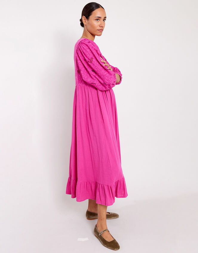 East Adele Embroidered Dress Pink