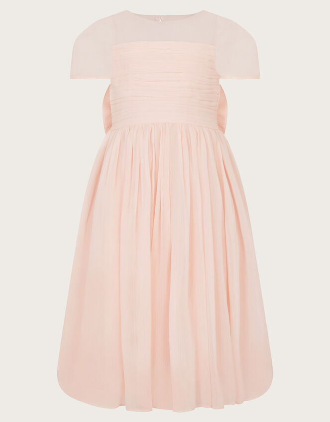 Claire Crinkle Chiffon Dress, Pink (PINK), large