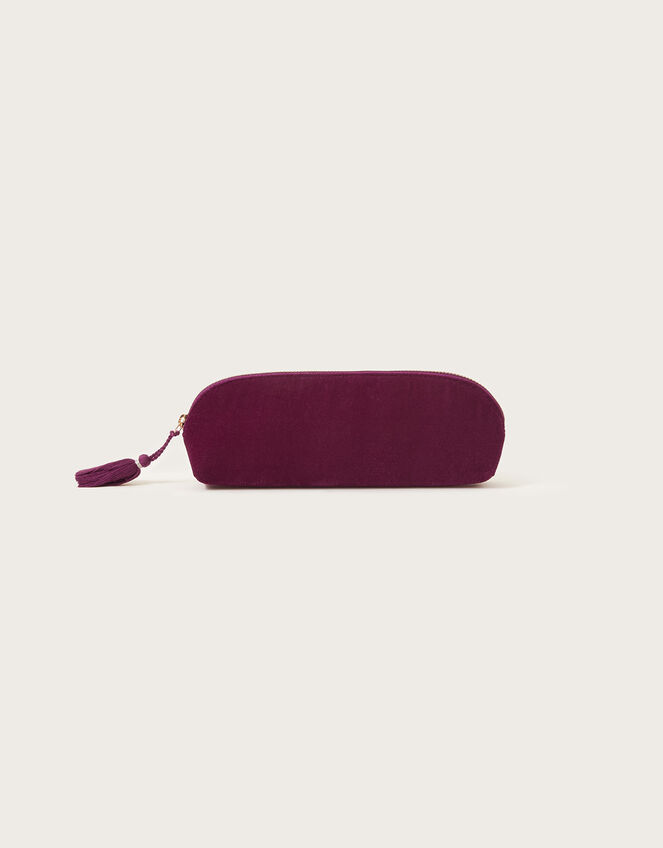 Velvet Tassel Pencil Case, , large