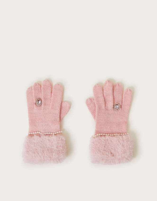 Glam Ring Gloves, Pink (PINK), large