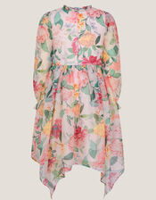Agnes Long Sleeve Floral Chiffon Dress , Multi (MULTI), large