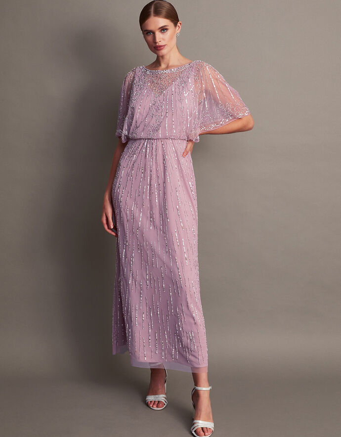 Elizabeth Embellished Shorter Length Maxi Dress Pink | Evening Dresses ...