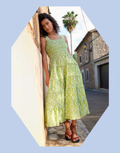 East Esther Tiered Dress, Green (GREEN), large