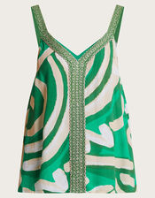 Posy Print Cami, Green (GREEN), large