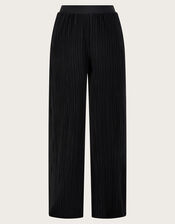 Peta Plisse Trousers, Black (BLACK), large