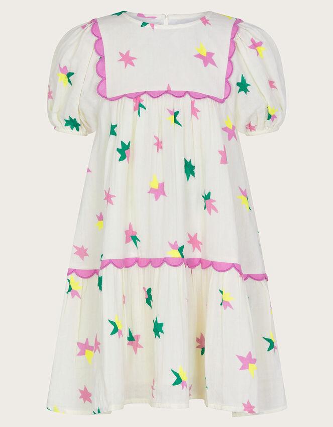 Star Print Dress, Ivory (IVORY), large