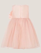 Baby Waterfall Bow Tulle Dress , Pink (PINK), large