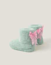 Fluffy Bow Slipper Boots, Pink (PINK), large