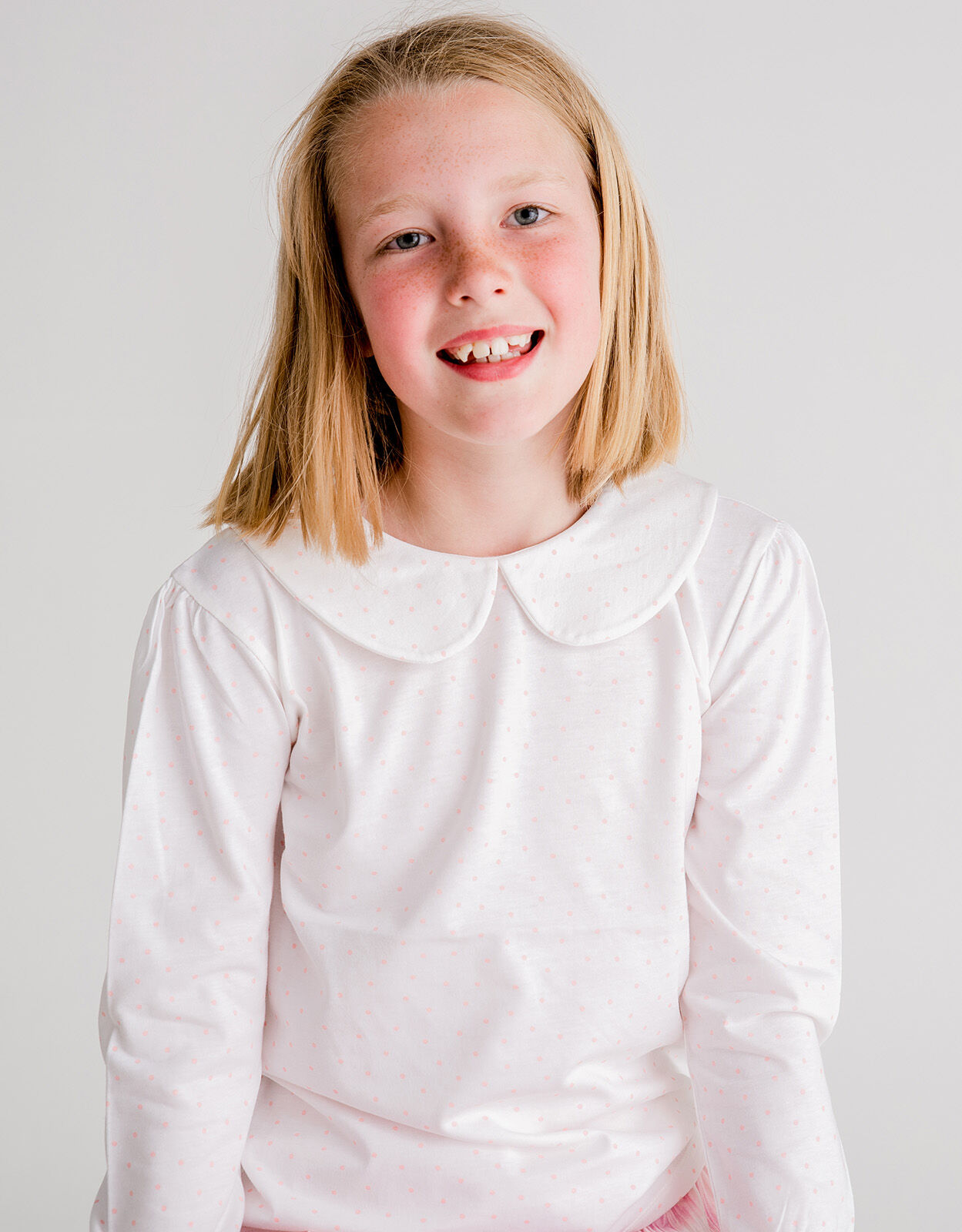 Peter pan collar children's top top