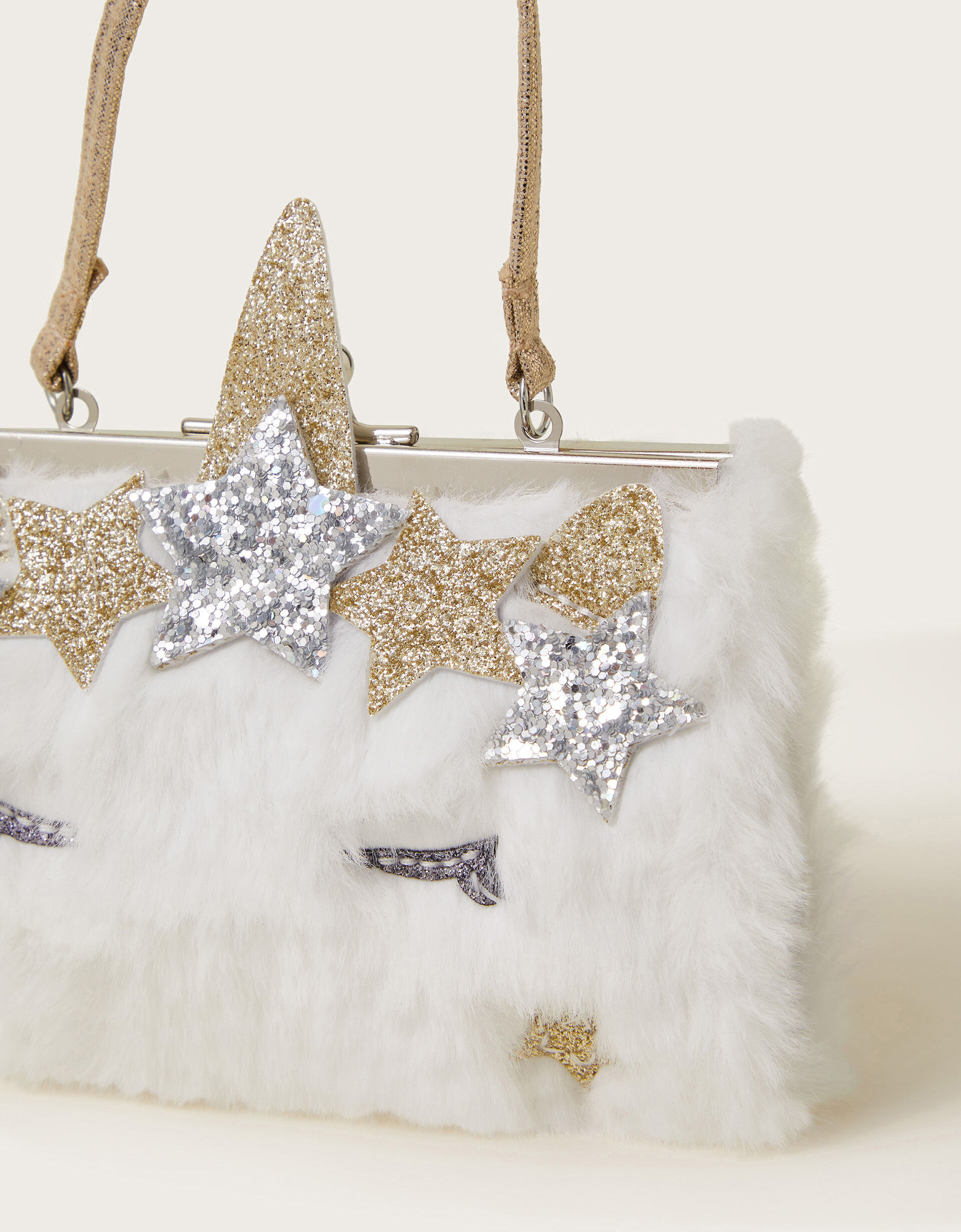 Babyhug Unicorn Soft Fur Bag Height 12.9 Inch (Colour May Vary)