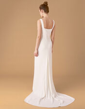 Deja Square Neck Bridal Dress, Ivory (IVORY), large