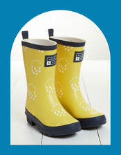 Grass and Air Junior Colour-Revealing Wellies, Yellow (YELLOW), large