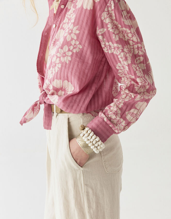 Maison Hotel Rusty Hawaiian Floral Shirt, Pink (PINK), large