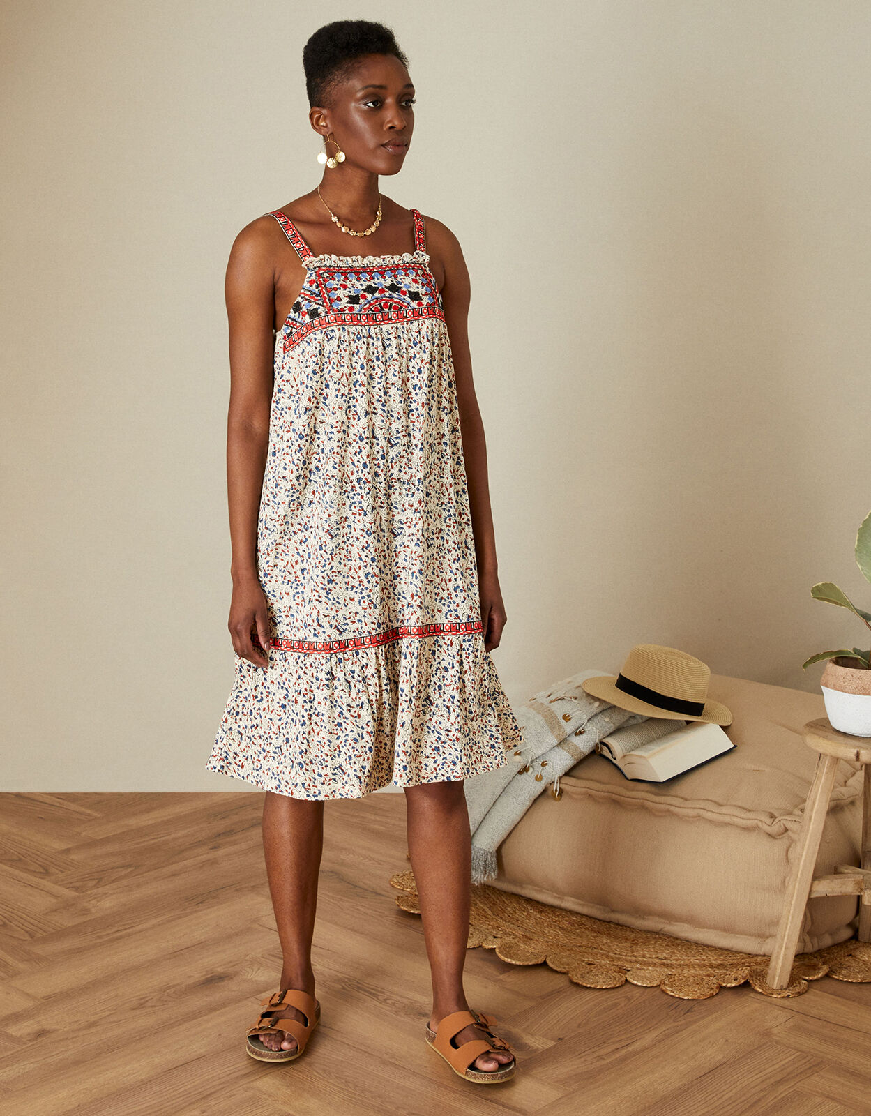 Print cami dress top