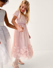 Evangaline Rose Appliqu&eacute; Tulle Dress, Pink (PINK), large