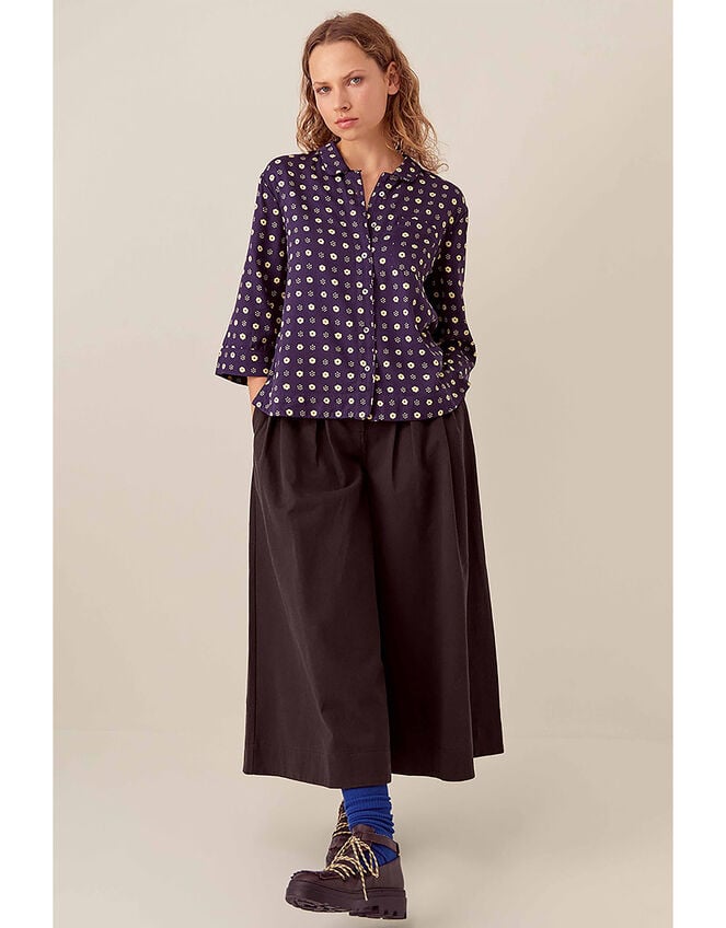 East Aimi Printed Shirt, Blue (NAVY), large