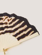 Annie Animal Print Foldable Fan, , large