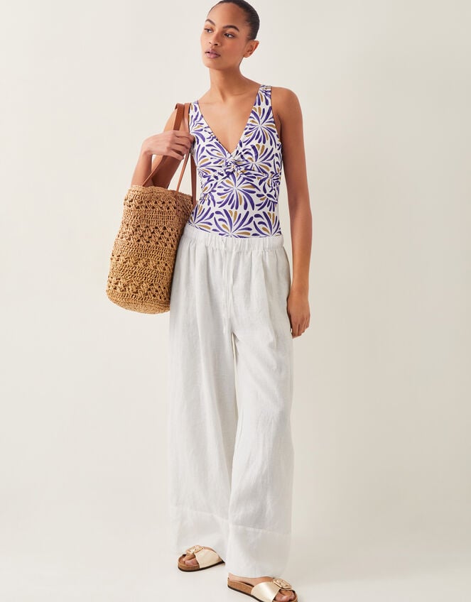 Cece Block Print Swimsuit, Blue (BLUE), large