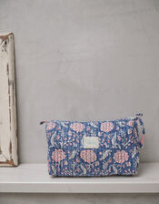 Dilli Grey Johair Wash Bag, Blue (NAVY), large