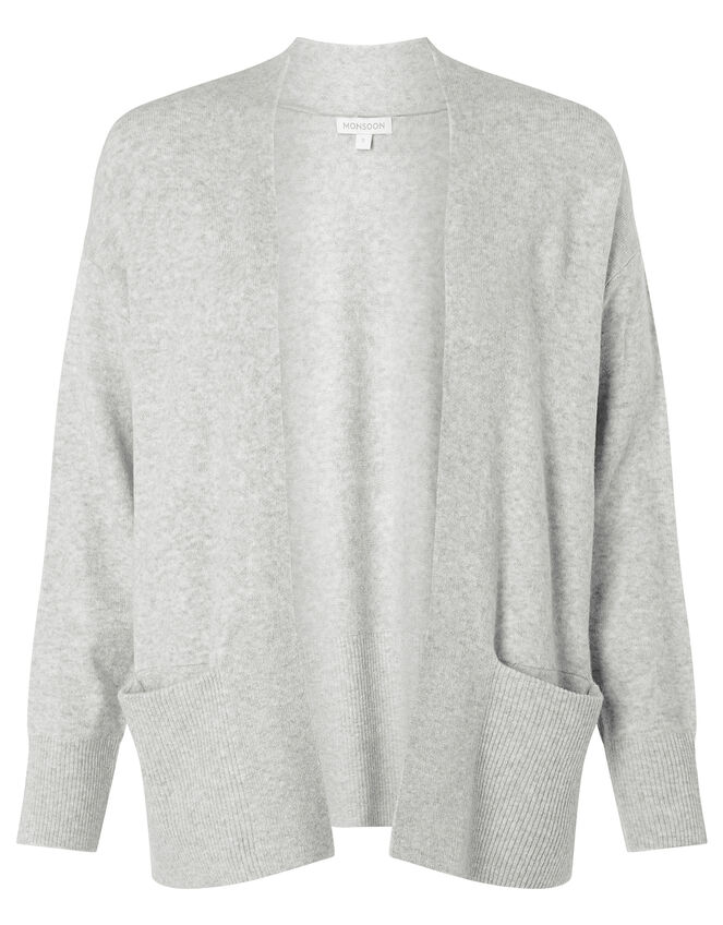 Wide Pocket Knit Cardigan, Grey (GREY MARL), large
