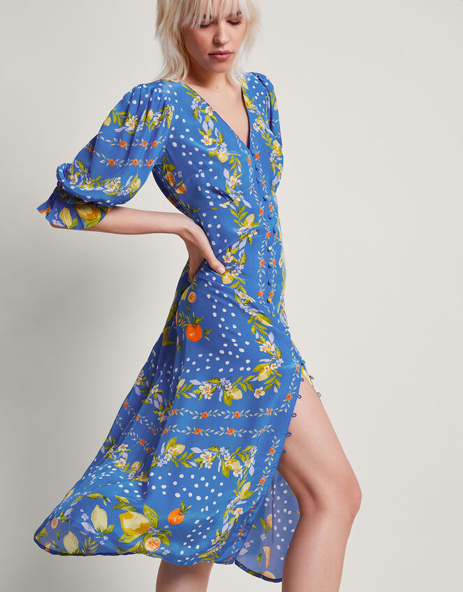 Paloma Tea Dress, Blue (BLUE), large