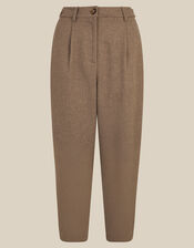 Orla High Waisted Barrel Leg Trousers, Mink (MINK), large
