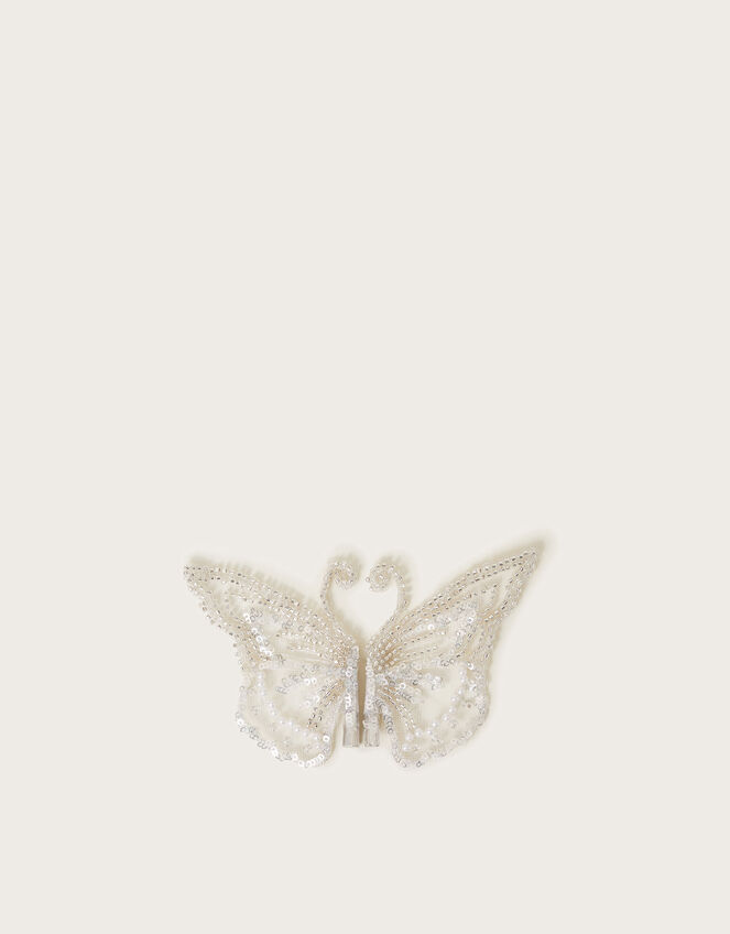 2-Pack Beaded Butterfly Wing Hair Clips, , large