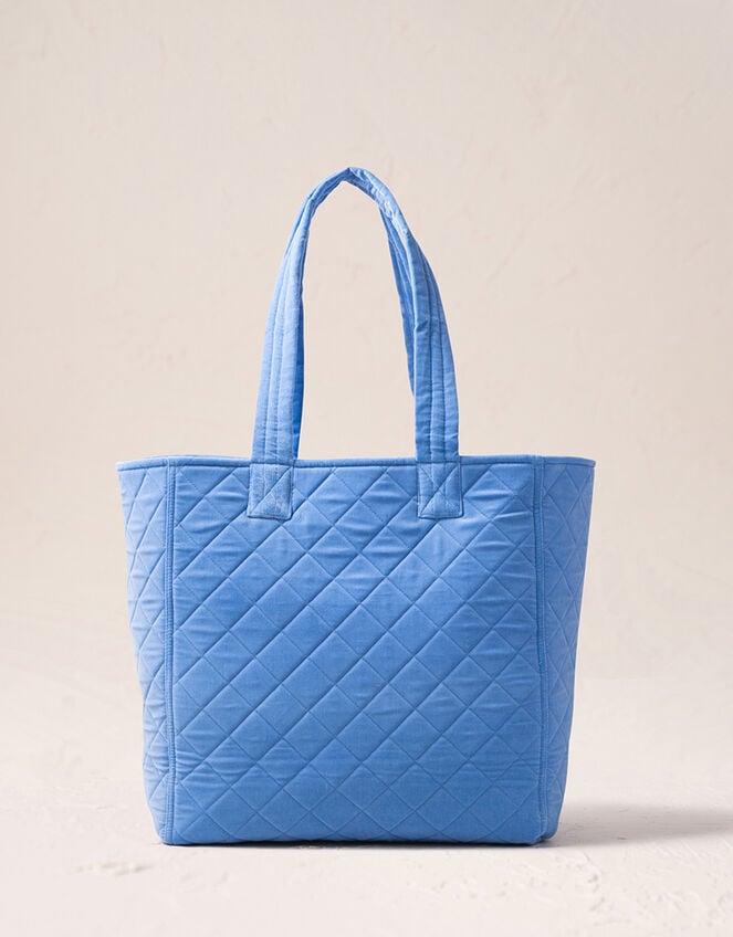 Elizabeth Scarlett Turtle Quilted Velvet Tote Bag, , large