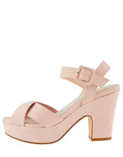 Polly Platform Heeled Sandals, Pink (BLUSH), large