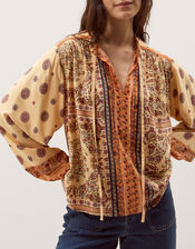 Ines Floral Print Blouse, Natural (STONE), large