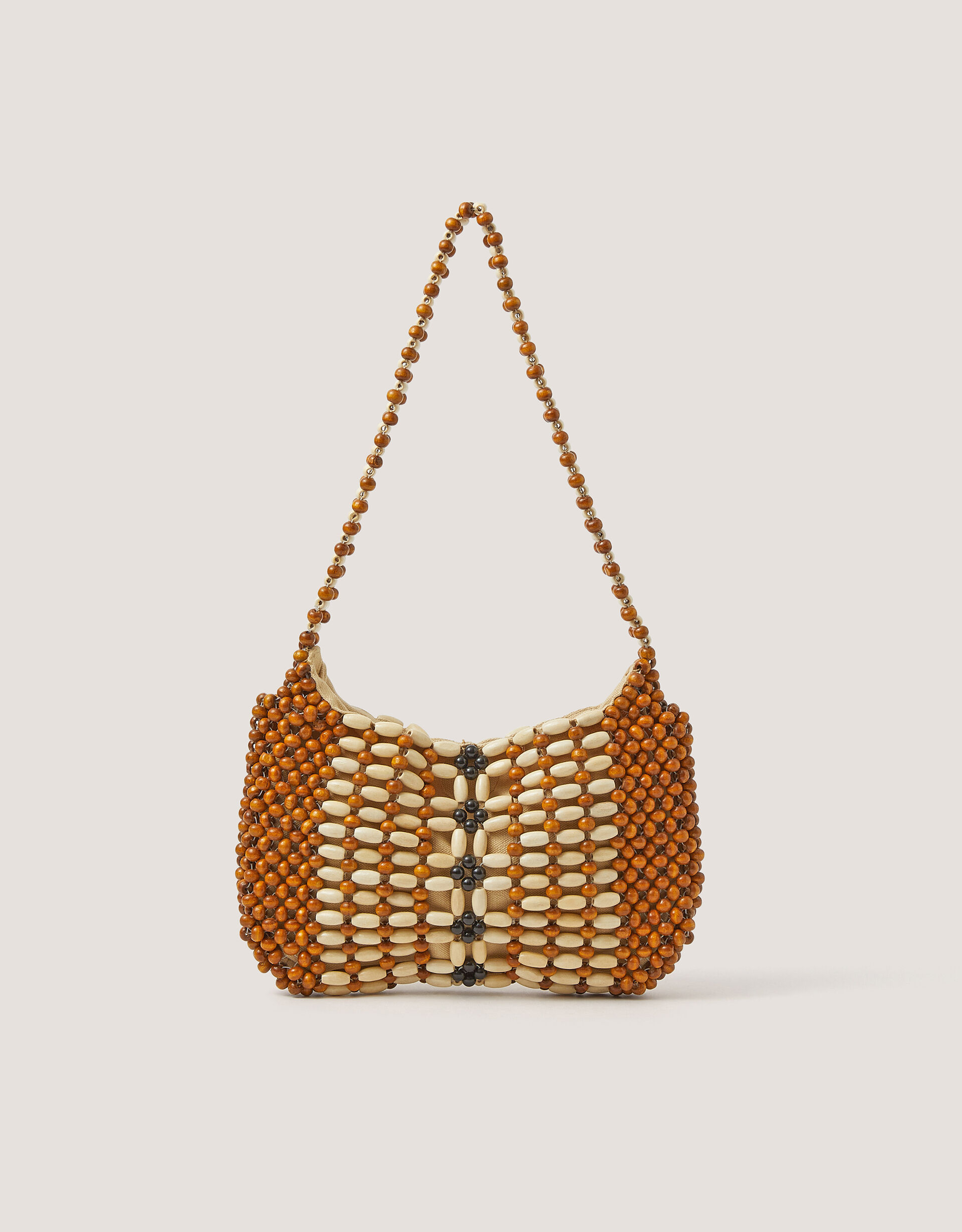 Mira Wooden Bead Shoulder Bag