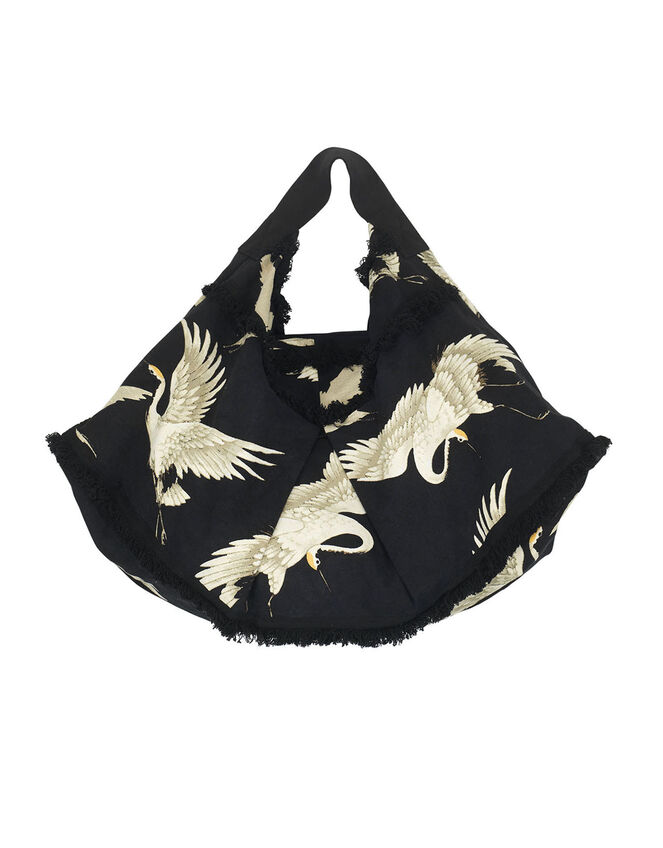 One Hundred Stars Stork Print Hobo Bag, , large
