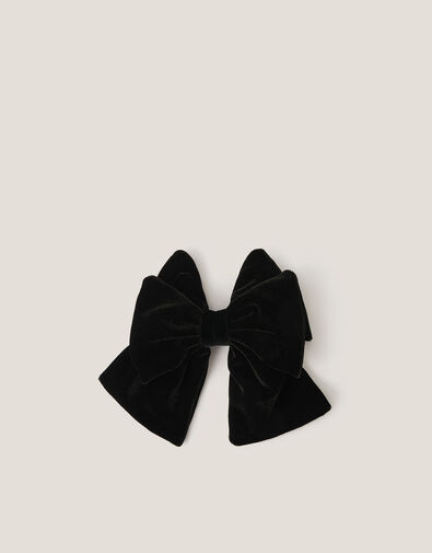 Supersize Velvet Bow Hair Clip, , large