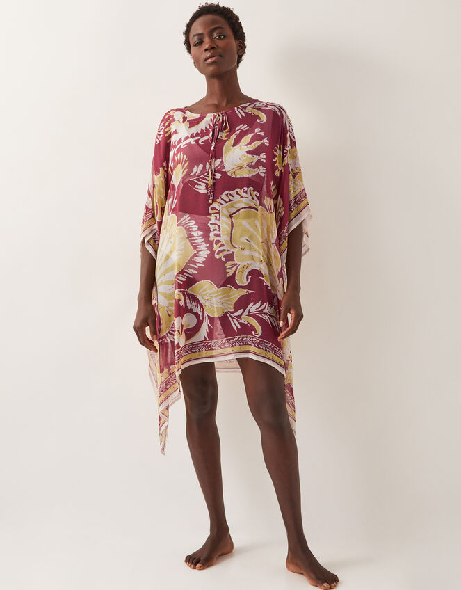 Misha Ornate Print Mini Kaftan, , large