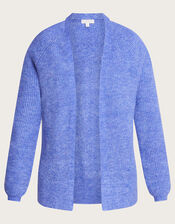 Super Soft Ribbed Cardigan, Blue (BLUE), large