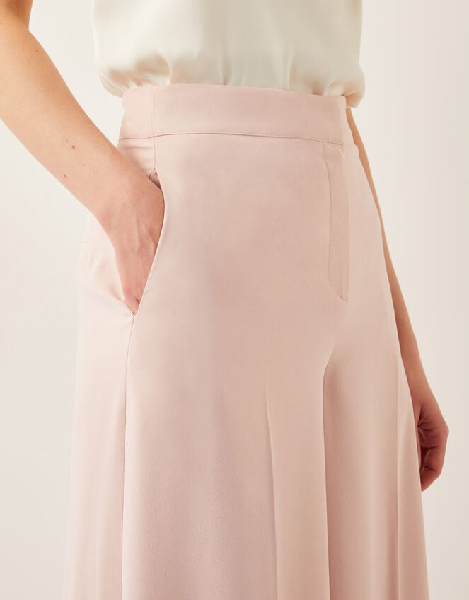 Ruth Wide Leg Trousers, Pink (PALE PINK), large