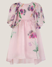 Pansy Print Party Dress, Multi (MULTI), large