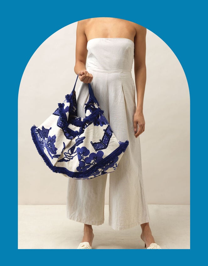 One Hundred Stars Giant Willow Slouch Bag, , large