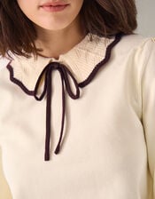 Carla Collar Jumper, Ivory (IVORY), large