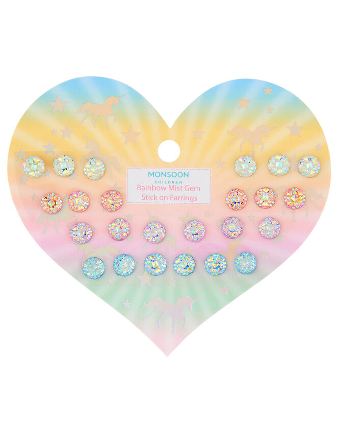 Rainbow Mist Stick-on Earrings, , large