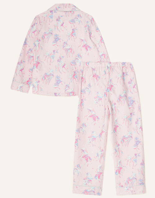 Ada Unicorn Flannel Pyjama Set, Pink (PINK), large