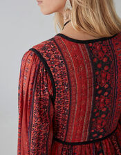 Maison Hotel Dalida Embroidered Dress, Red (RED), large