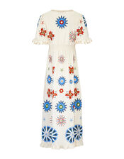 East Embroidered Maxi Dress, Ivory (IVORY), large