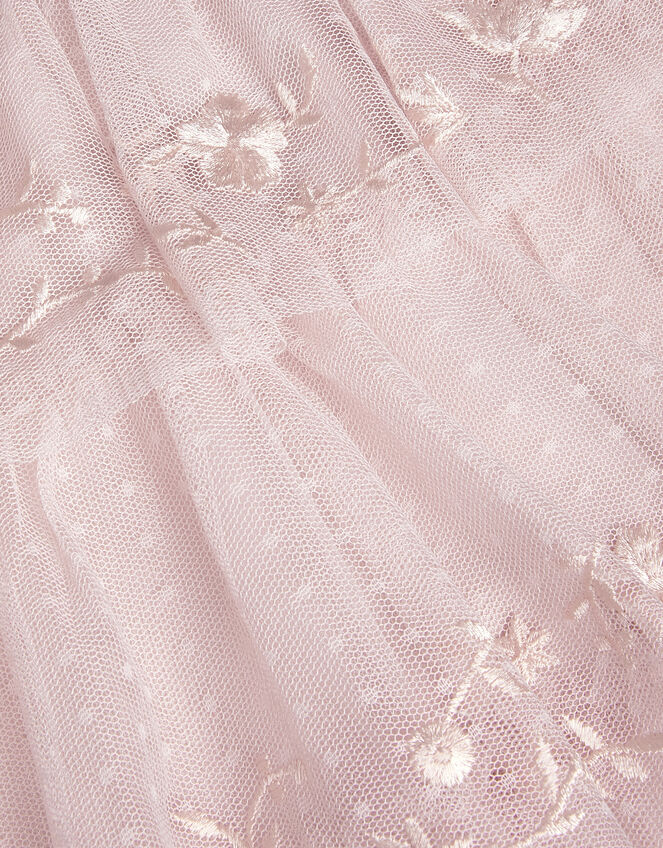 Baby Sophie Embroidered Polka Dot Tulle Dress, Pink (PINK), large